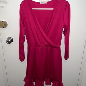 Rebdolls Long Sleeve Pink Dress 1X